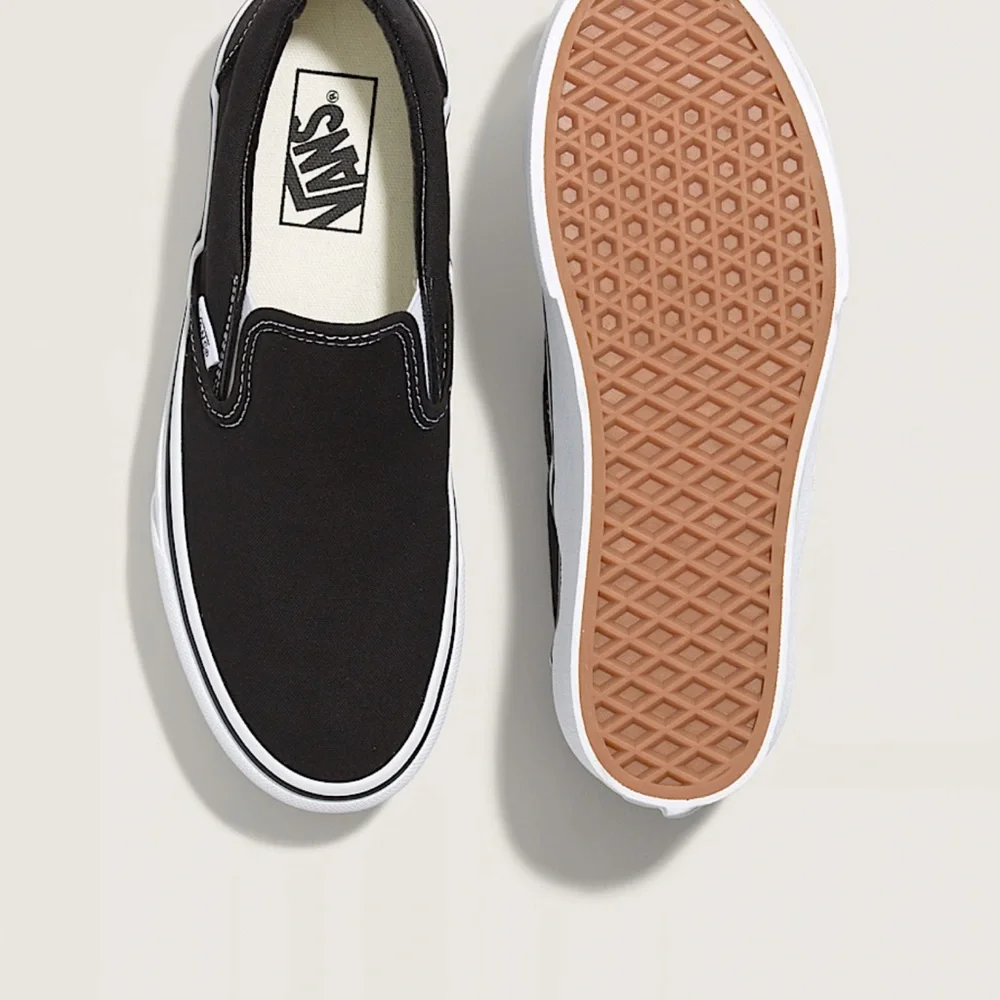 Vans Black and White Platform Slip-Ons - Picture 4 of 10